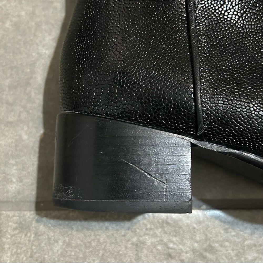 Rag & Bone Black Pebbled Leather Block Heel Mid Boots Women’s Shoe Size 6.5 - Picture 8 of 12